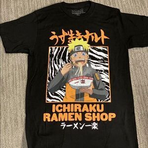 New Naruto T-Shirt-Ichiraku Anime T-Shirt Size Medium T-Shirt Ramen Shop (C20)
